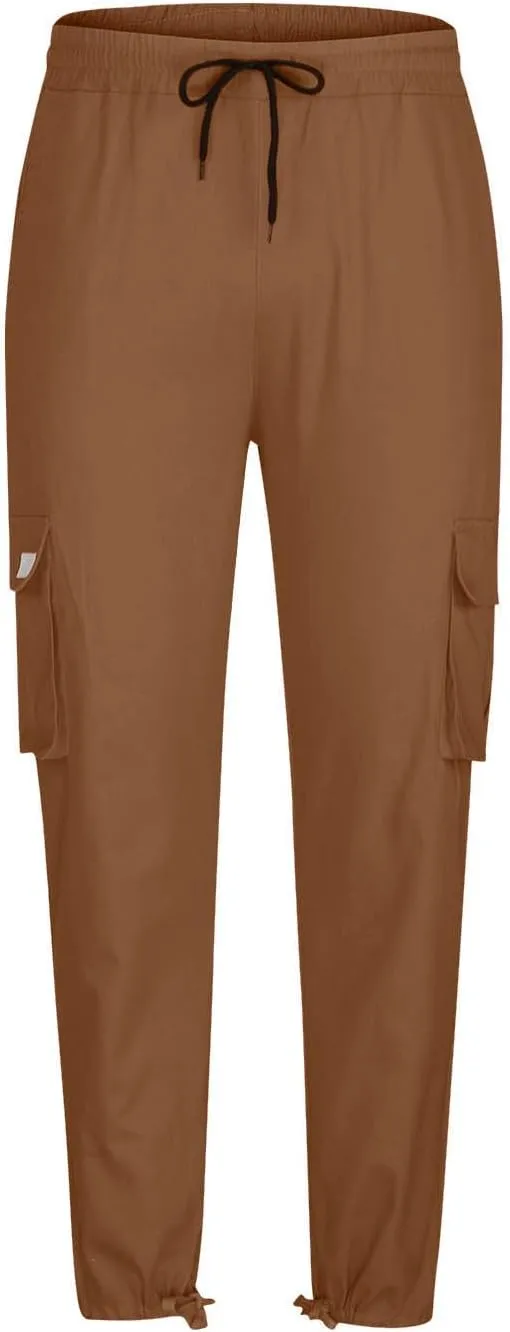 Sweatpants for Men Casual Relaxed Sweat Pants Elastic Waist Baggy Trousers Athletic Cotton Sweatpants with Pockets