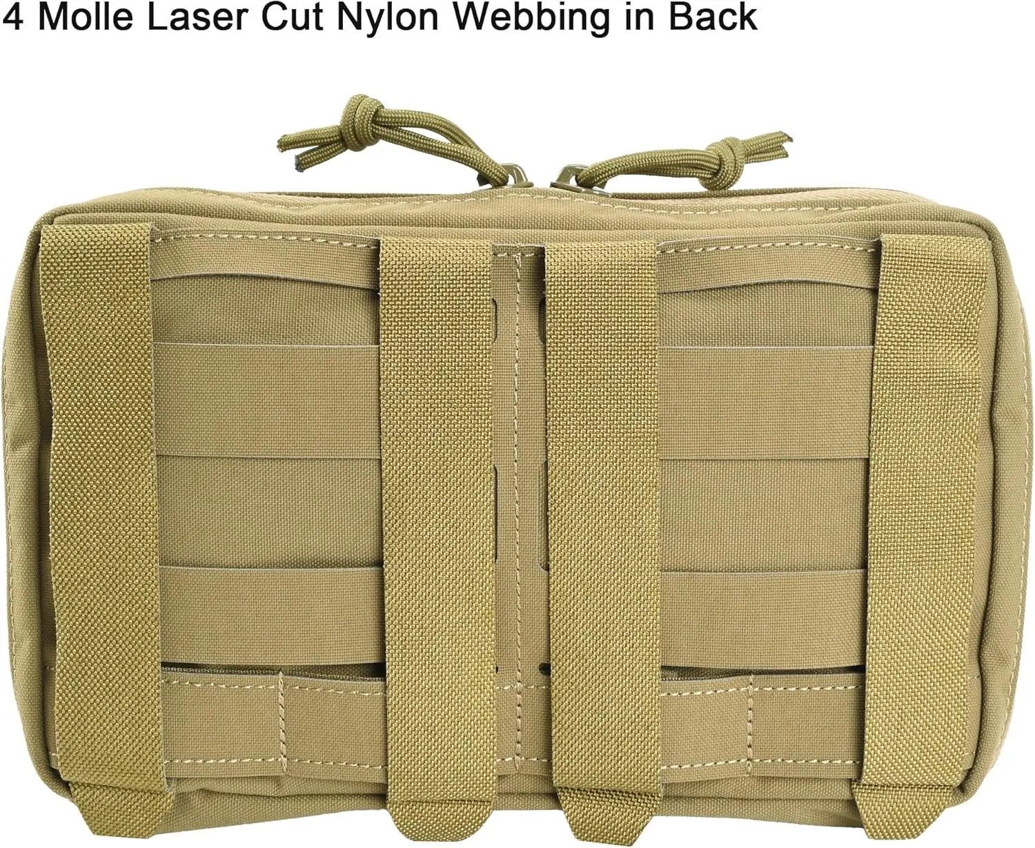 Tactical Admin Pouch Molle Attachment, SABADO GP Pouch with Two Way Zipper Closure, Slim EDC Utility Pouch for Hunting Vest or Hiking Backpack