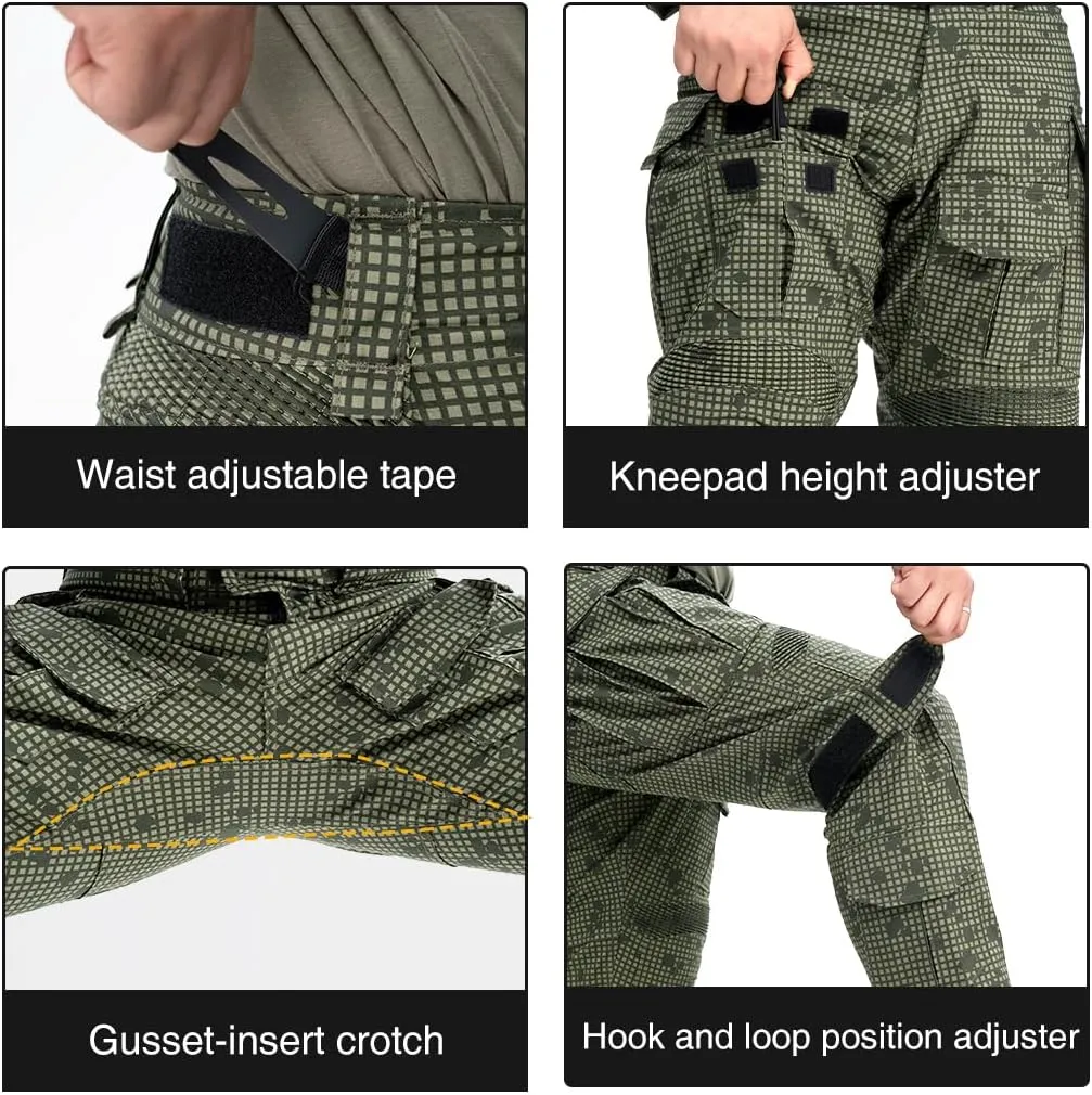 Tactical Men's G3 Combat Pants with Knee Pads Camouflage Pants Hunting Fishing Paintball Outdoor Pants