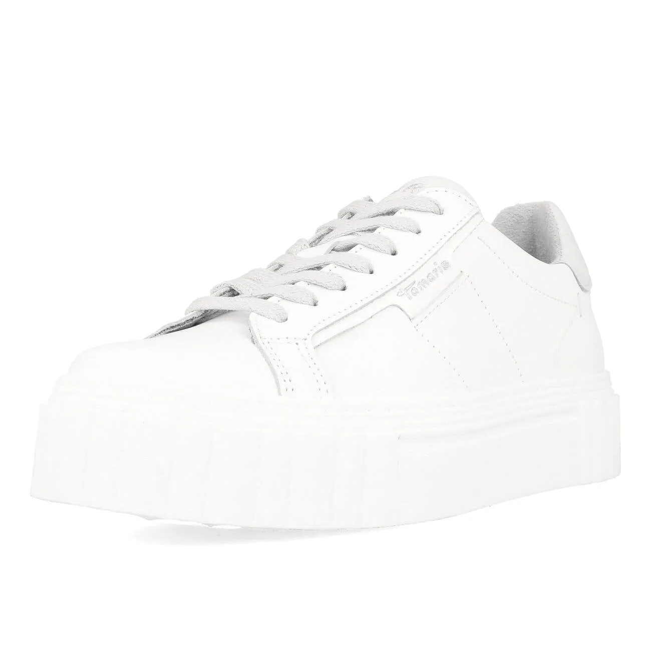 Tamaris 1-23738-20-117 Plateau Sneaker Leather Damen White Leather