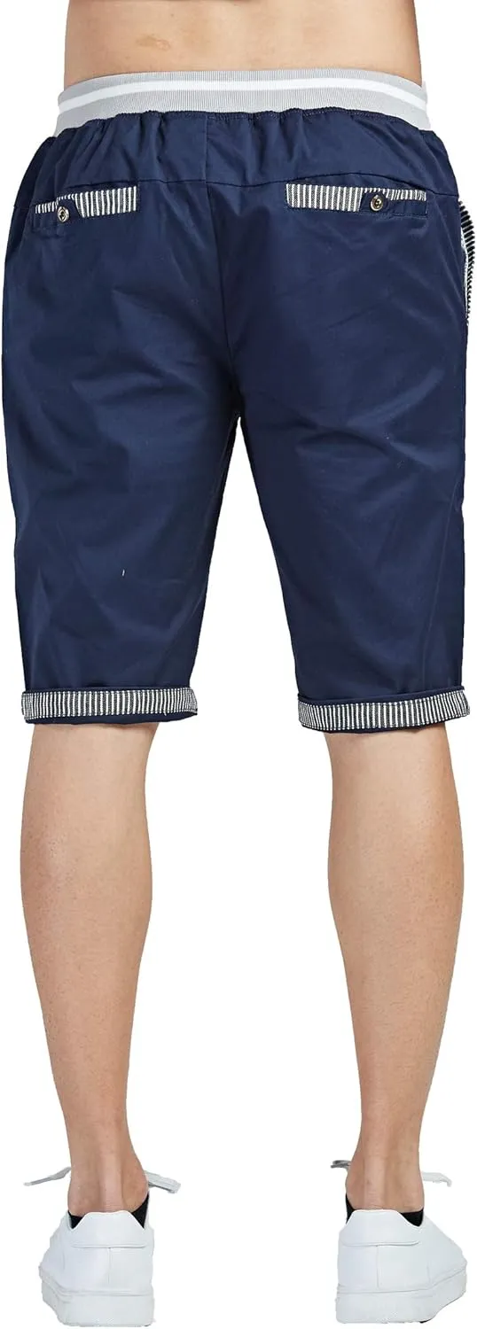 Tansozer Men's Shorts Casual Classic Fit Drawstring Summer Beach Shorts with Elastic Waist and Pockets