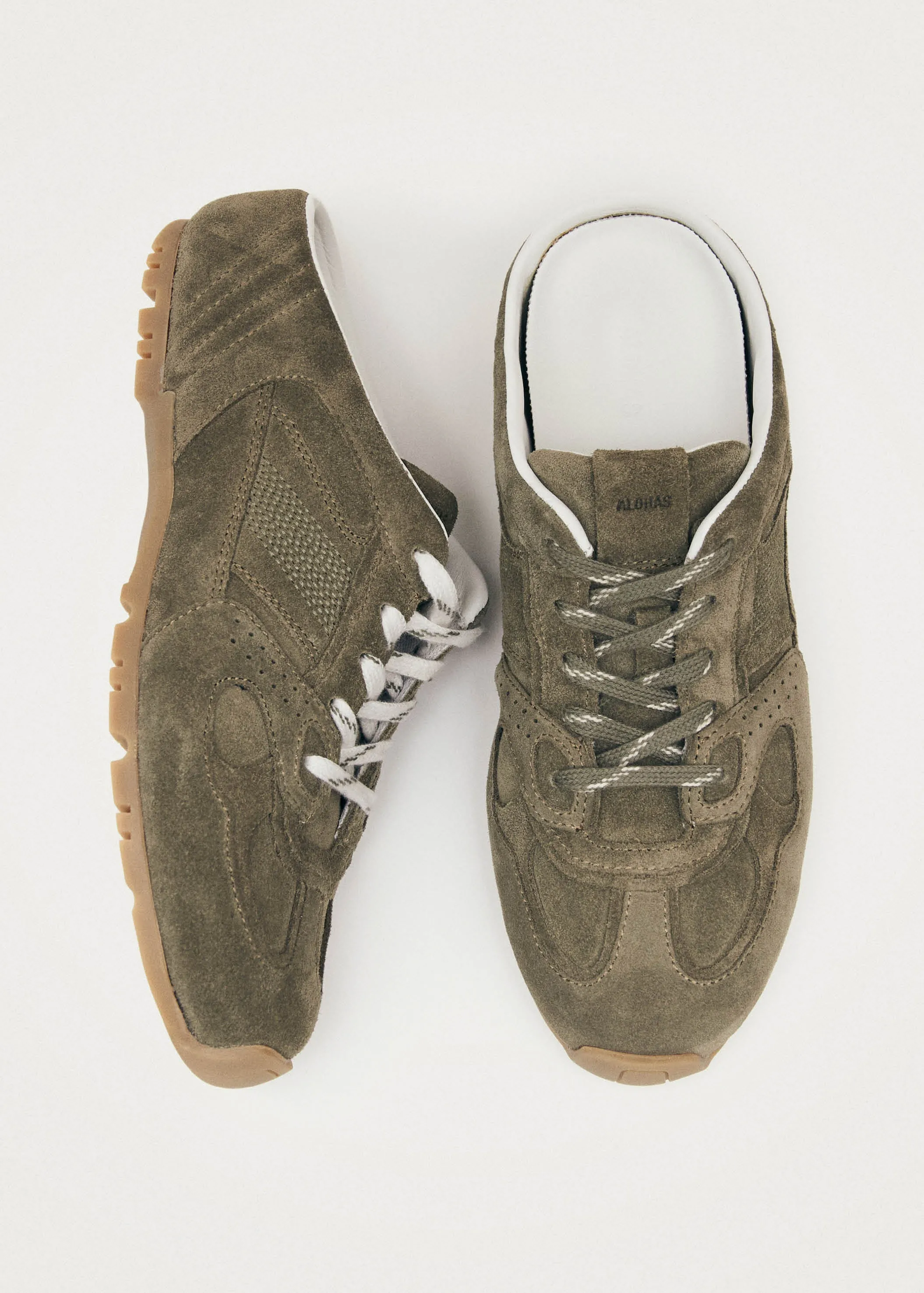 Tb.56 Mule Khaki Leather Sneakers