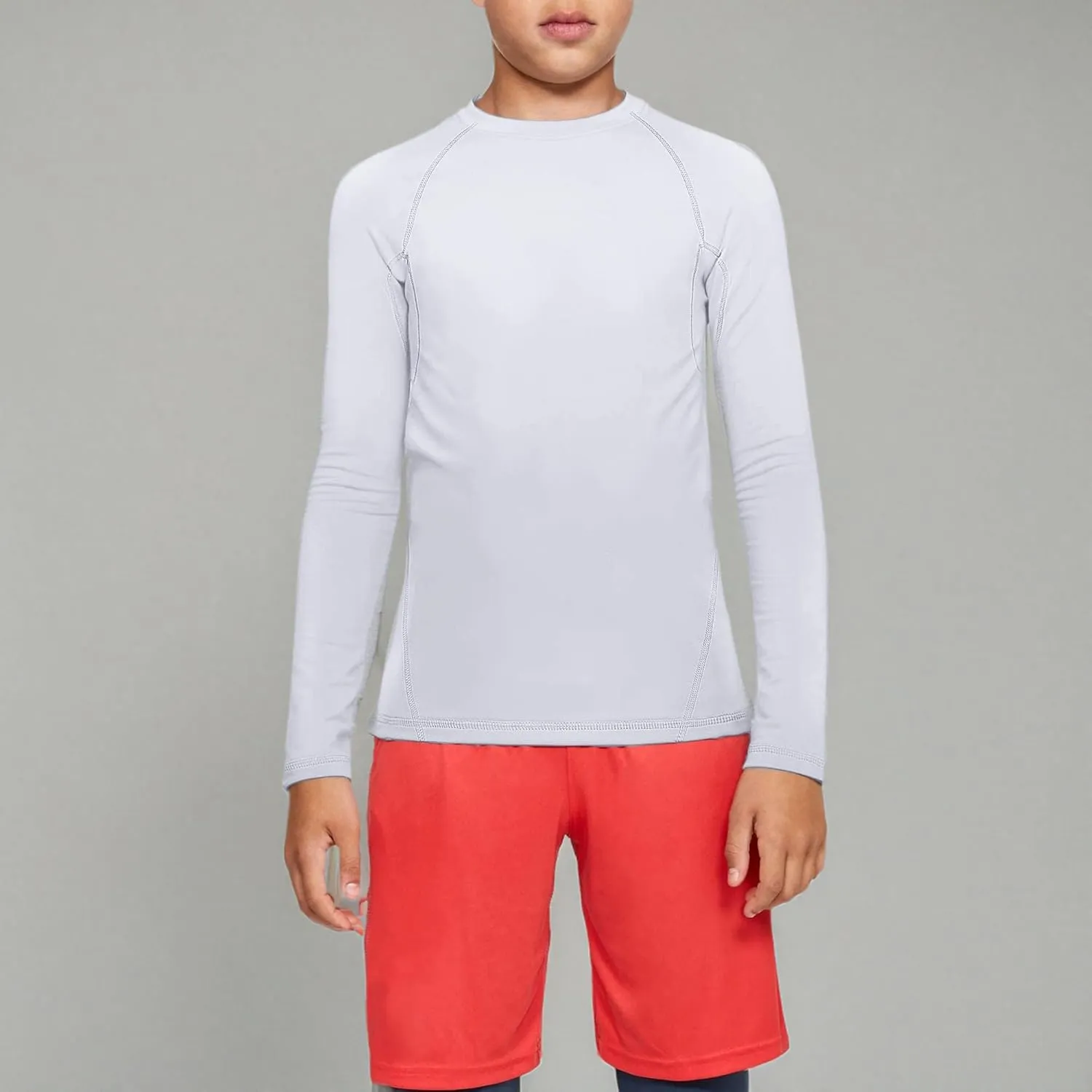 TELALEO 4, 3, 2, 5/1 Pack Boys' Girls' Compression Shirts Youth Long Sleeve Undershirt Sports Moisture Wicking Baselayer