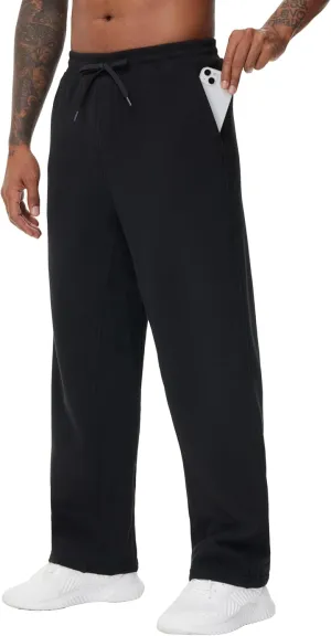 THE GYM PEOPLE Men's Baggy Fleece Workout Sweatpants with Pockets Drawstring Lounge Athletic Running Pants