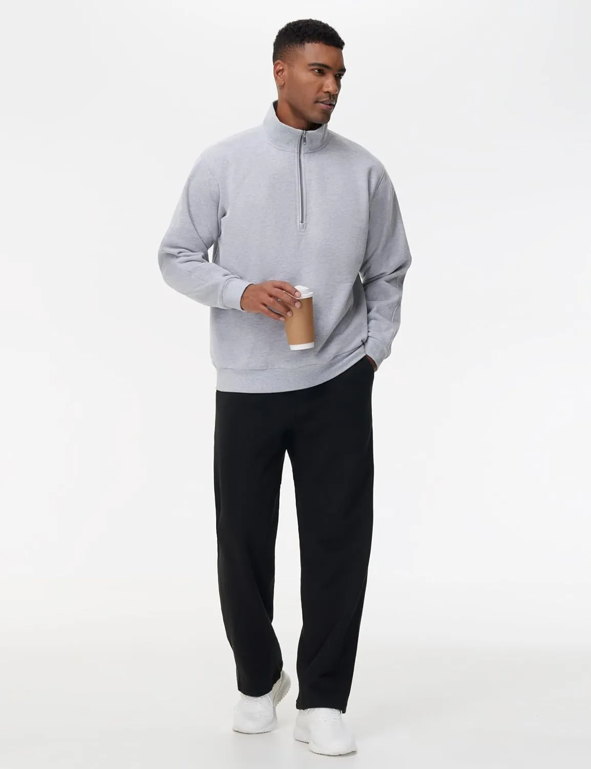 THE GYM PEOPLE Men's Baggy Fleece Workout Sweatpants with Pockets Drawstring Lounge Athletic Running Pants