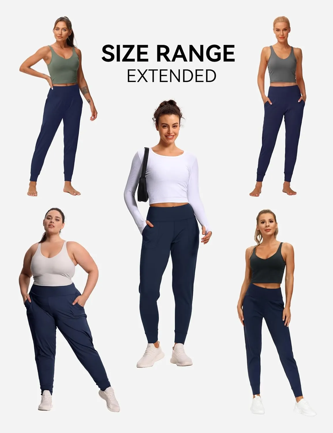 THE GYM PEOPLE Women's Joggers Pants Lightweight Athletic Leggings Tapered Lounge Pants for Workout, Yoga, Running