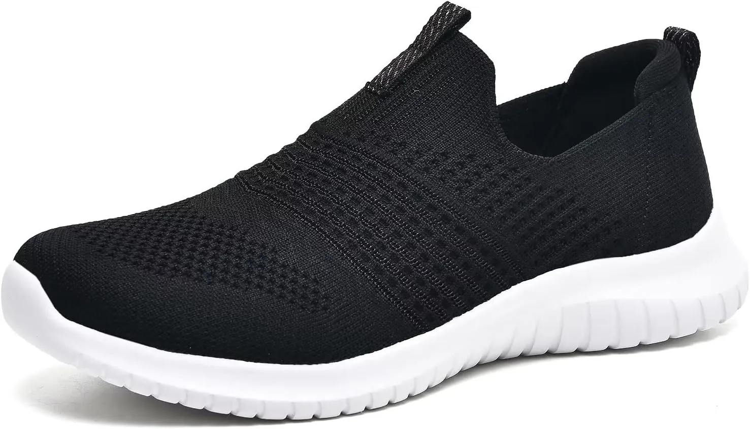 TIOSEBON Women's Walking Tennis Shoes Knit Comfortable Slip on Breathable Mesh Lightweight Sneaker