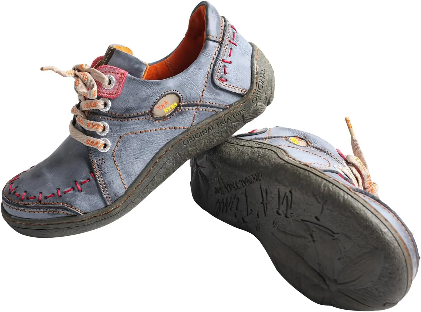 TMA EYES Women 's Hand Stitched Leather Walking Shoes