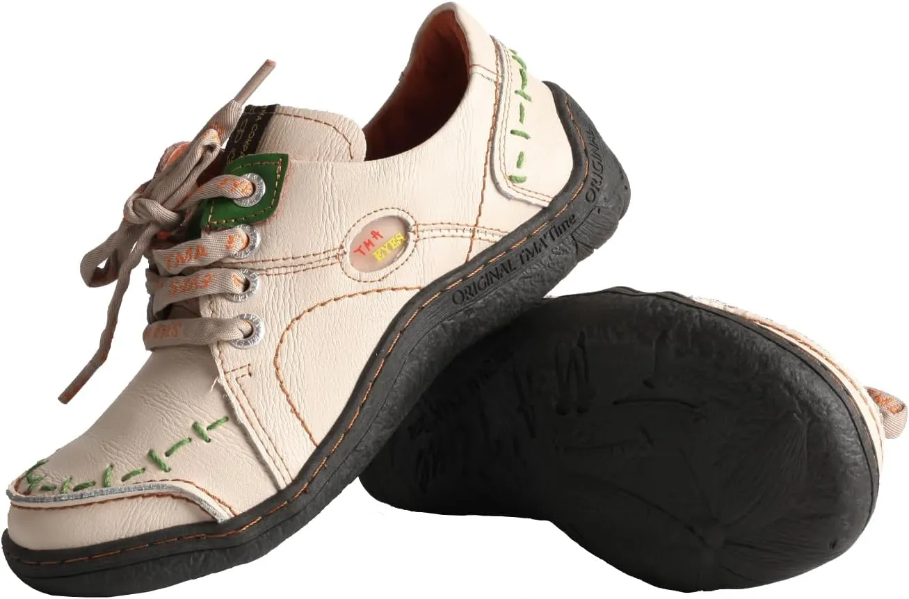 TMA EYES Women's Vintage Sport Lace-Up Casual Shoes for Spring & Fall
