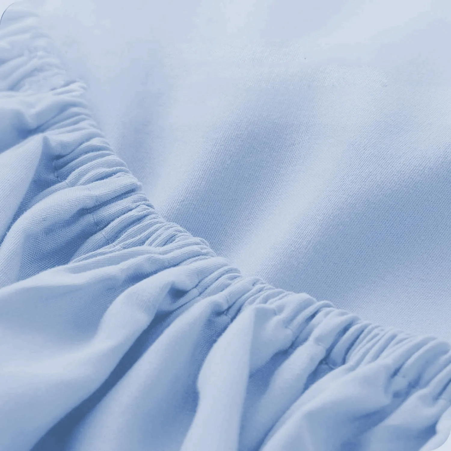 Top Split King Sheets for Sleep Number Beds Sheets Sets for Adjustable Beds, 28" Split Head King Sheets, 4 Pcs Microfiber Fabric - 15" Inch Deep Pocket Sheets Set - Light Blue Solid