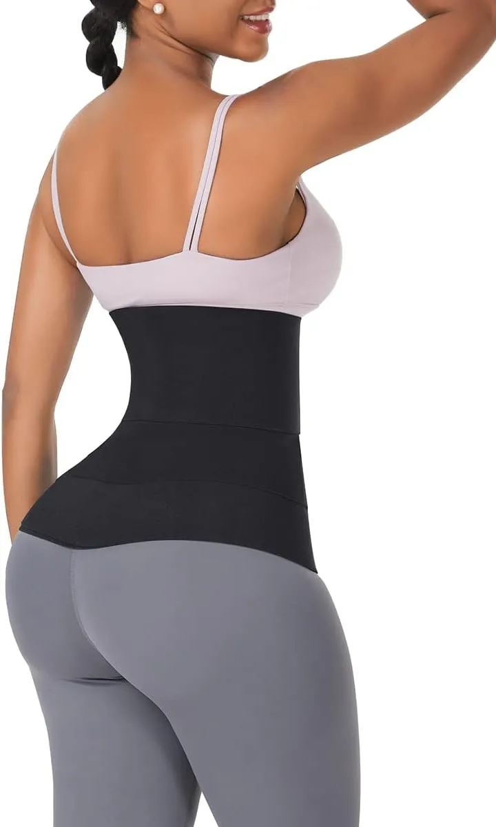 Tummy Wrap Waist Trainer, Sauna compression Trimmer belt for abdominal support, One Size Fit All