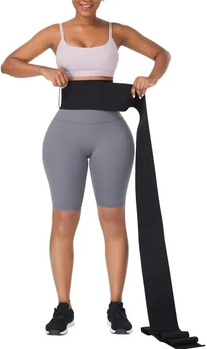 Tummy Wrap Waist Trainer, Sauna compression Trimmer belt for abdominal support, One Size Fit All