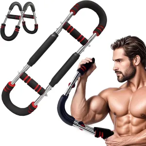 Twister Arm Trainer,60-150lb Adjustable Chest Workout Equipment, Twister Arm Trainer,Portable Power Twister Bar,Detachable Design Fitness Anywhere,Suitable for Camping, Home, Office, Gym