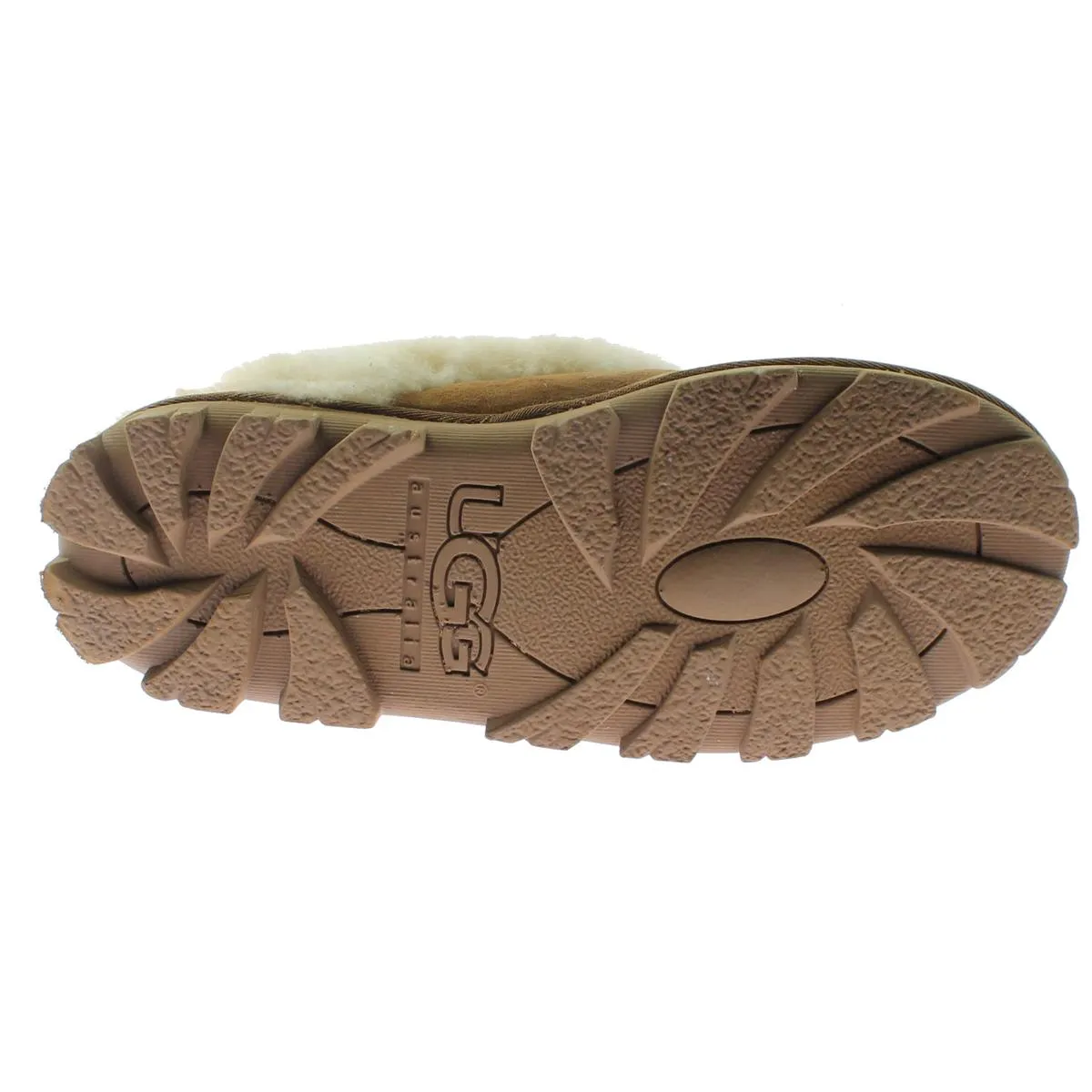 Ugg Coquette Women's Leather Fur Trim Slide Mule Slippers