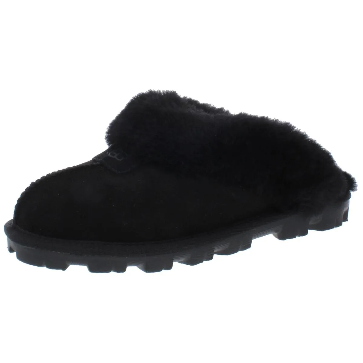 Ugg Coquette Women's Leather Fur Trim Slide Mule Slippers
