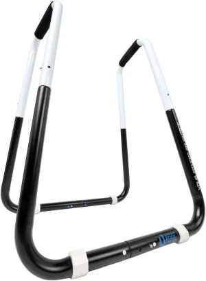 Ultimate Body Press Dip Bar Fitness Station - Adjustable Width Folding Dip Stand with Angled Grips, Stable Leveling and Easy Storage