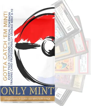 Ultimate Guaranteed One 8-10 Mint Grade Pokémon Card | Graded Trading Card Mystery Contents: (1) Graded Card in Each Pack TCG Game Card Graded by PSA CGC SGC Blind Bag Booster Official Card