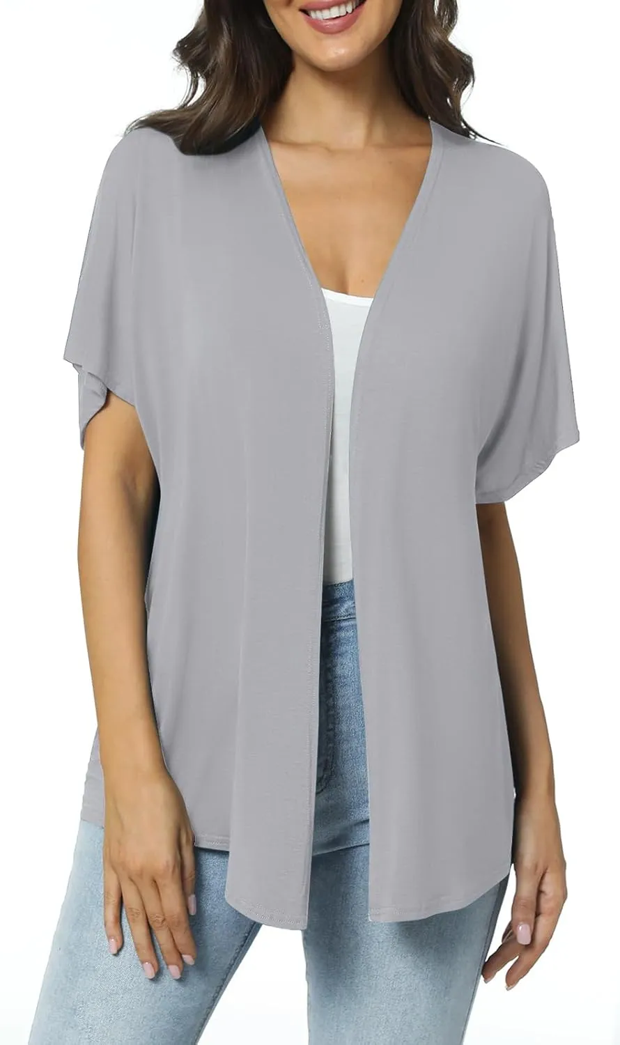 Urban CoCo Women's Lightweight Short Sleeve Kimono Cardigan Casual Cover Ups