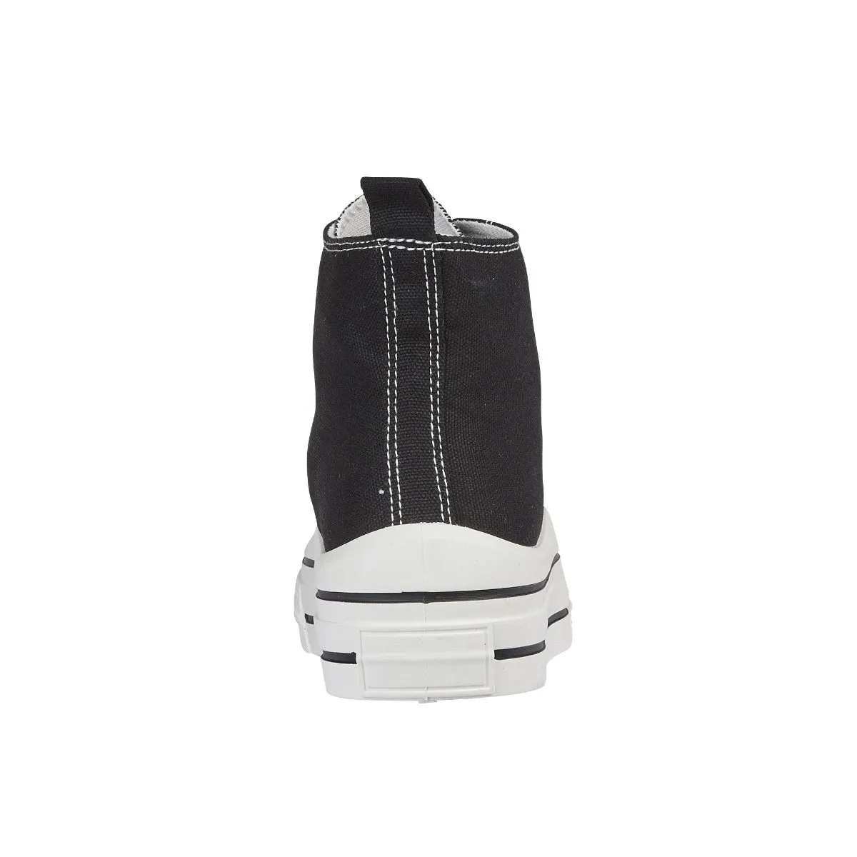 Urban Jacks Montblanc Women's Lace Up Chunky Canvas High Top Shoe Black