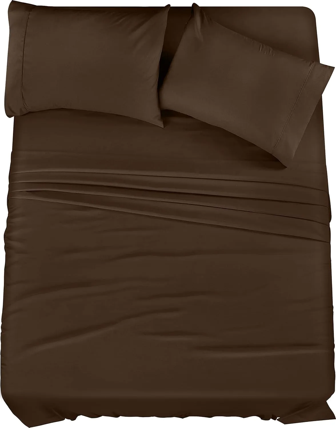 Utopia Bedding Queen Sheet Set – 4 Piece Bed Sheets for Queen Size Bed, Soft and Breathable Microfiber, Includes 1 Fitted Sheet, 1 Flat Sheet and 2 Pillowcases (Brown)