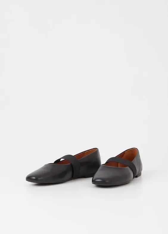 VAGABOND JOLIN ELASTIC BLACK FLATS