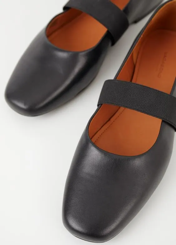 VAGABOND JOLIN ELASTIC BLACK FLATS