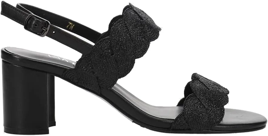 VANELi Womens Lettie Special Occasion Sling Back Casual Sandals Casual Mid Heel 2-3" - Black