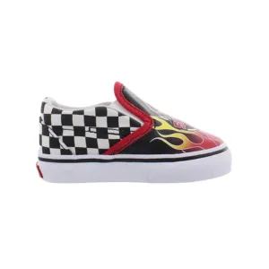 Vans Toddler Classic Slip-On Canvas Race Flame, 4.0 T