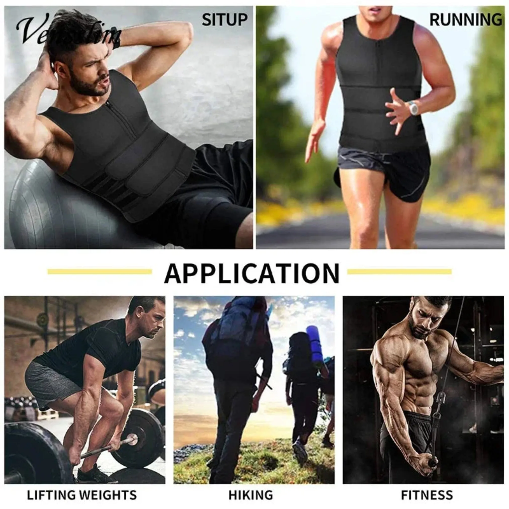 Vensslim Men's Sauna Sweat Vest – Waist Trainer & Slimming Shapewear