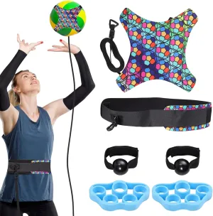 VINTEAM Volleyball Training Equipment Aid, Volleyball Serve Trainer Solo Practice Trainer Kit for Serving, Setting, Spiking & Arm Swing