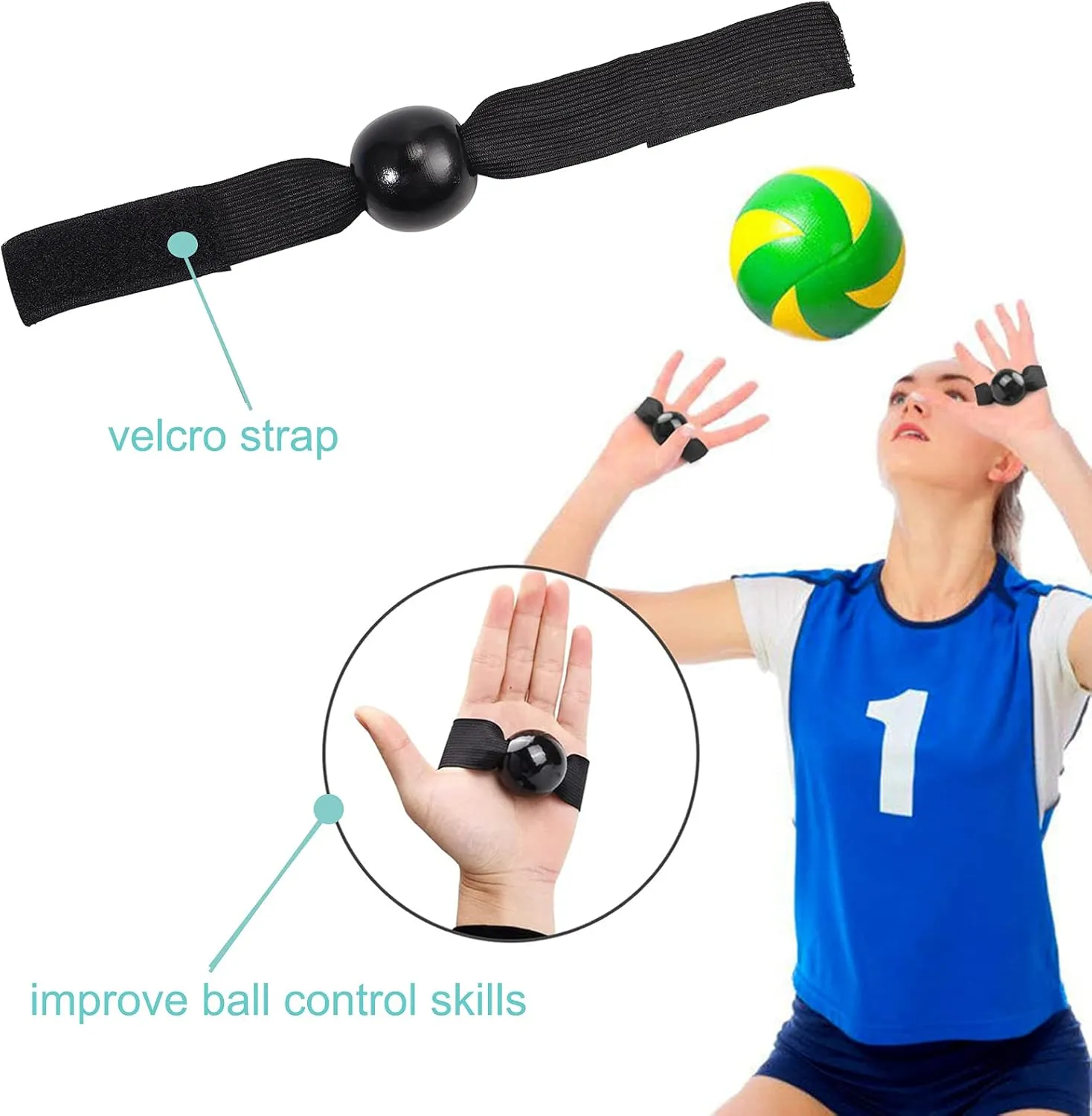 VINTEAM Volleyball Training Equipment Aid, Volleyball Serve Trainer Solo Practice Trainer Kit for Serving, Setting, Spiking & Arm Swing