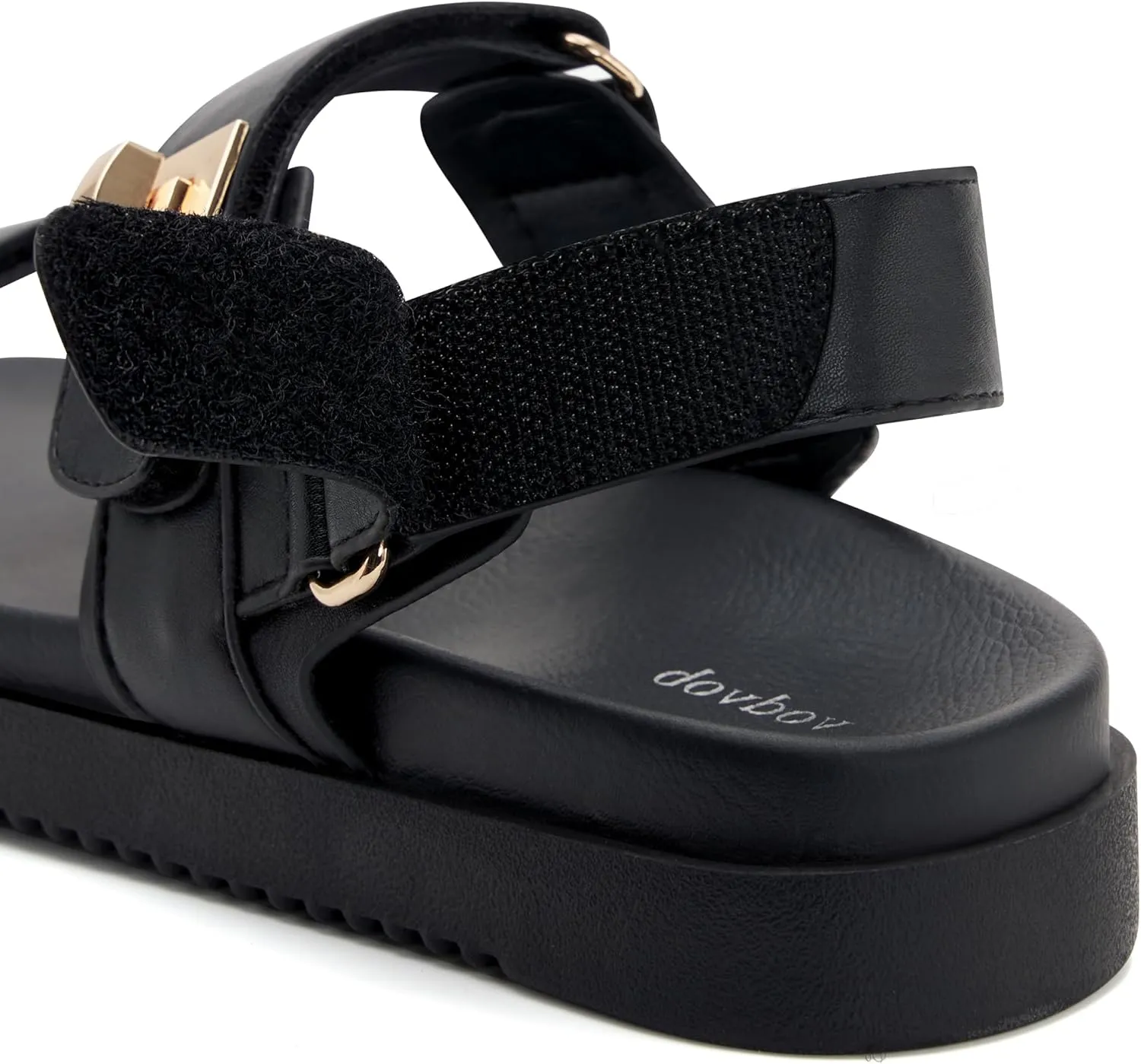 vodvob Women’s Flat Sandals with Soft Cushioned Footbed Open Toe Slides Adjustable Slip On Slippers for Summer