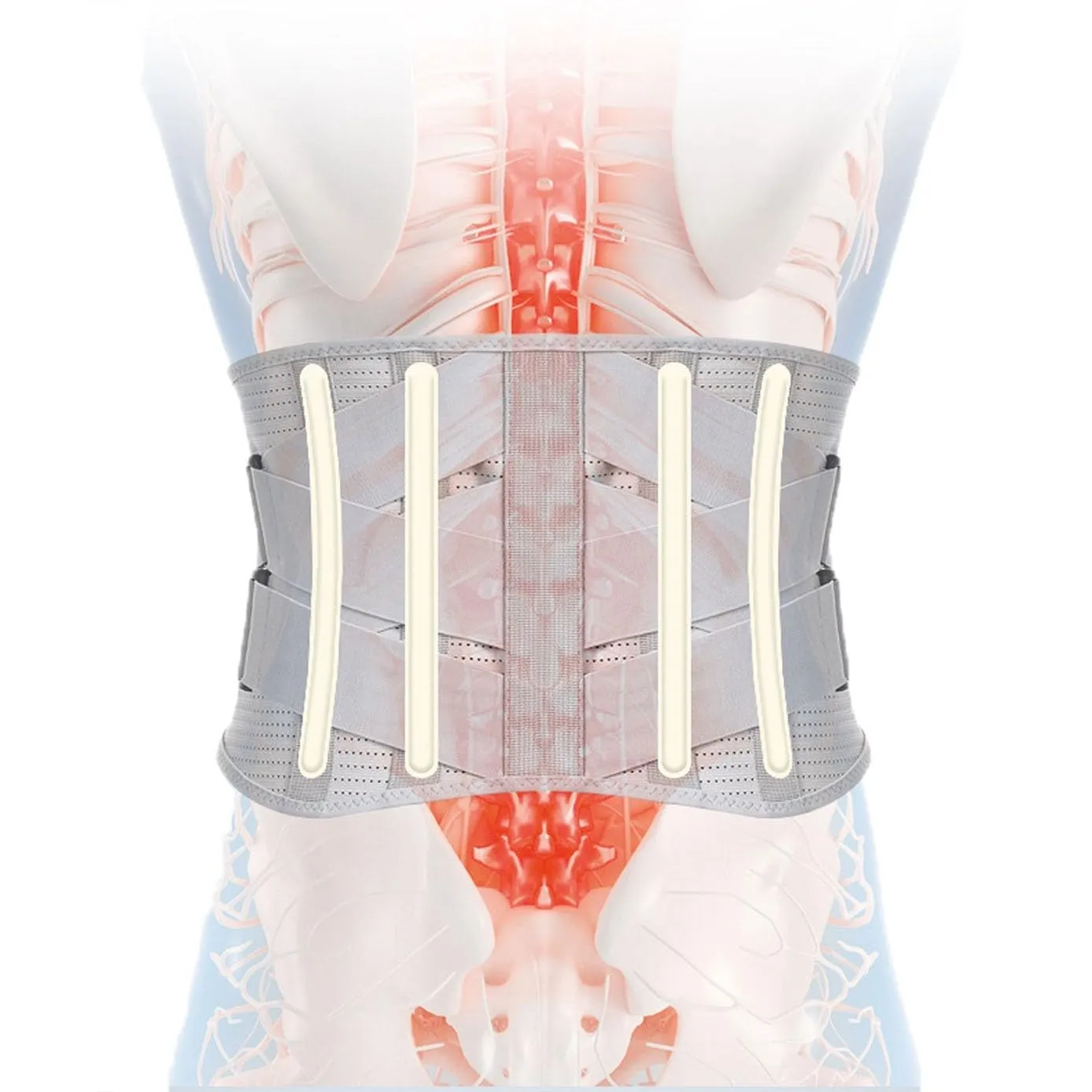 Waist Back Brace Support Belt Lower Lumbar Decompression Belt for Men Women Spine Pain Relief Corrector Post Surgery Work Sports Fitness Waist Trainer