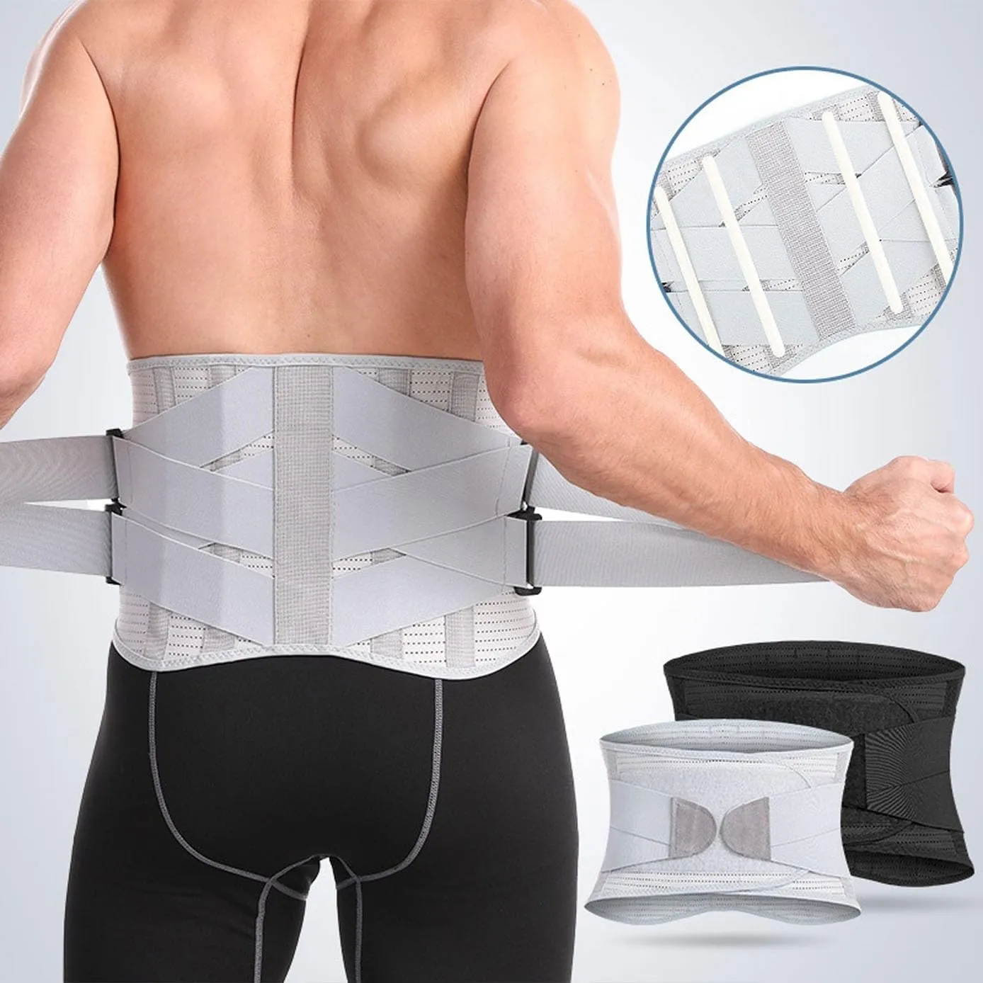 Waist Back Brace Support Belt Lower Lumbar Decompression Belt for Men Women Spine Pain Relief Corrector Post Surgery Work Sports Fitness Waist Trainer