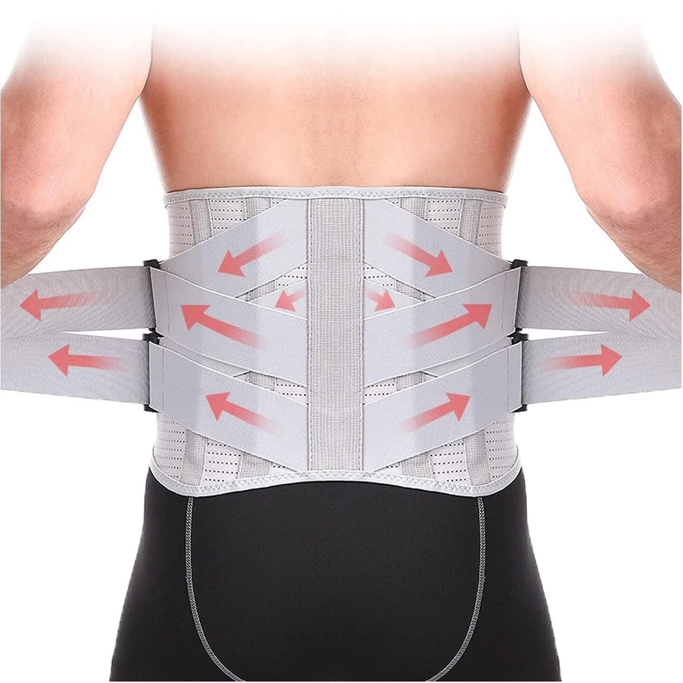Waist Back Brace Support Belt Lower Lumbar Decompression Belt for Men Women Spine Pain Relief Corrector Post Surgery Work Sports Fitness Waist Trainer