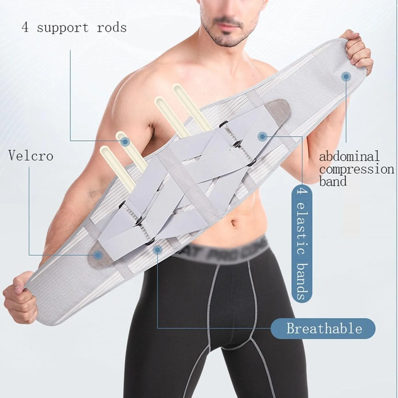 Waist Back Brace Support Belt Lower Lumbar Decompression Belt for Men Women Spine Pain Relief Corrector Post Surgery Work Sports Fitness Waist Trainer