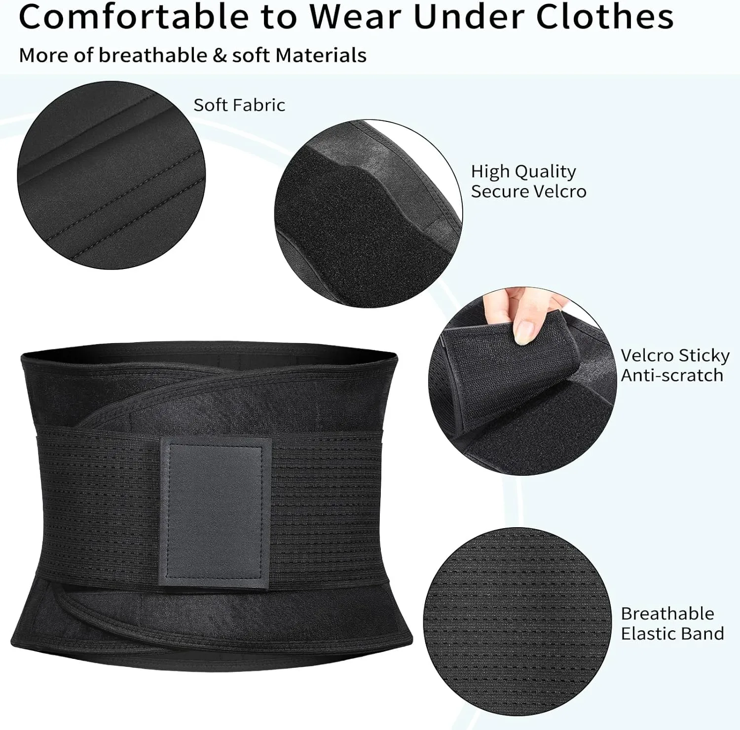 Waist Trainer Belt for Women Men Weight Loss Trimmer Belt Back Support Sport Sweat Workout