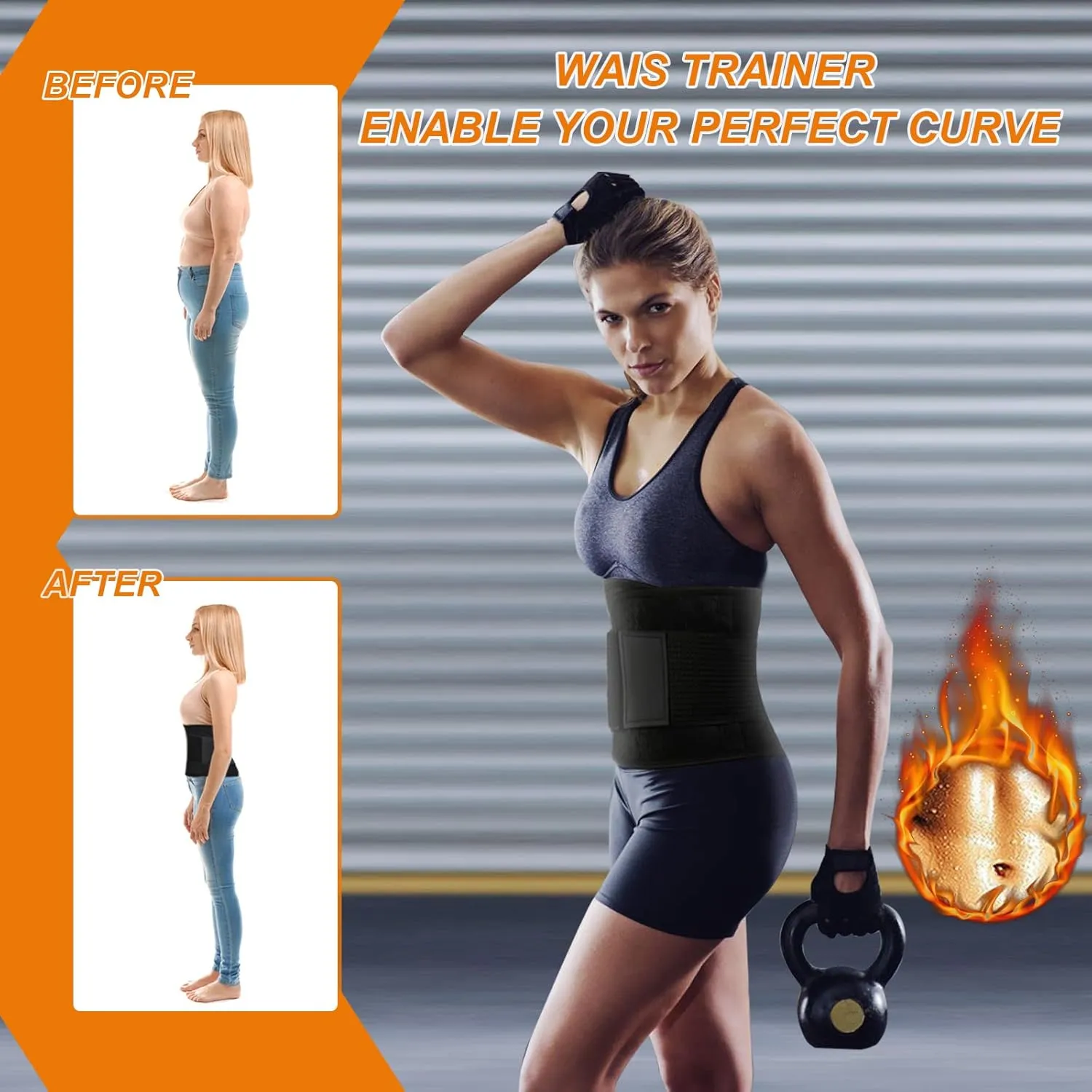 Waist Trainer Belt for Women Men Weight Loss Trimmer Belt Back Support Sport Sweat Workout