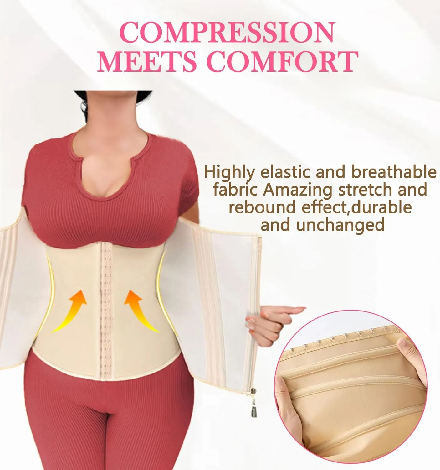 Waist Trainer for Women Plus Size Waist Trainer Postpartum for Women Sculpt Touch Body Shaper Tummy Control Colombian