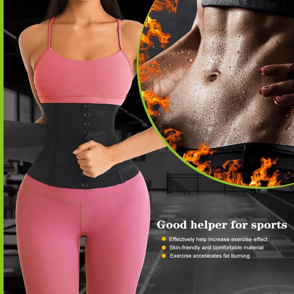 Waist Trainer Shaper for Women Full Body Belly Girdle Shaping Waist Cincher Wrap Belt Tummy Control Shapewear Black