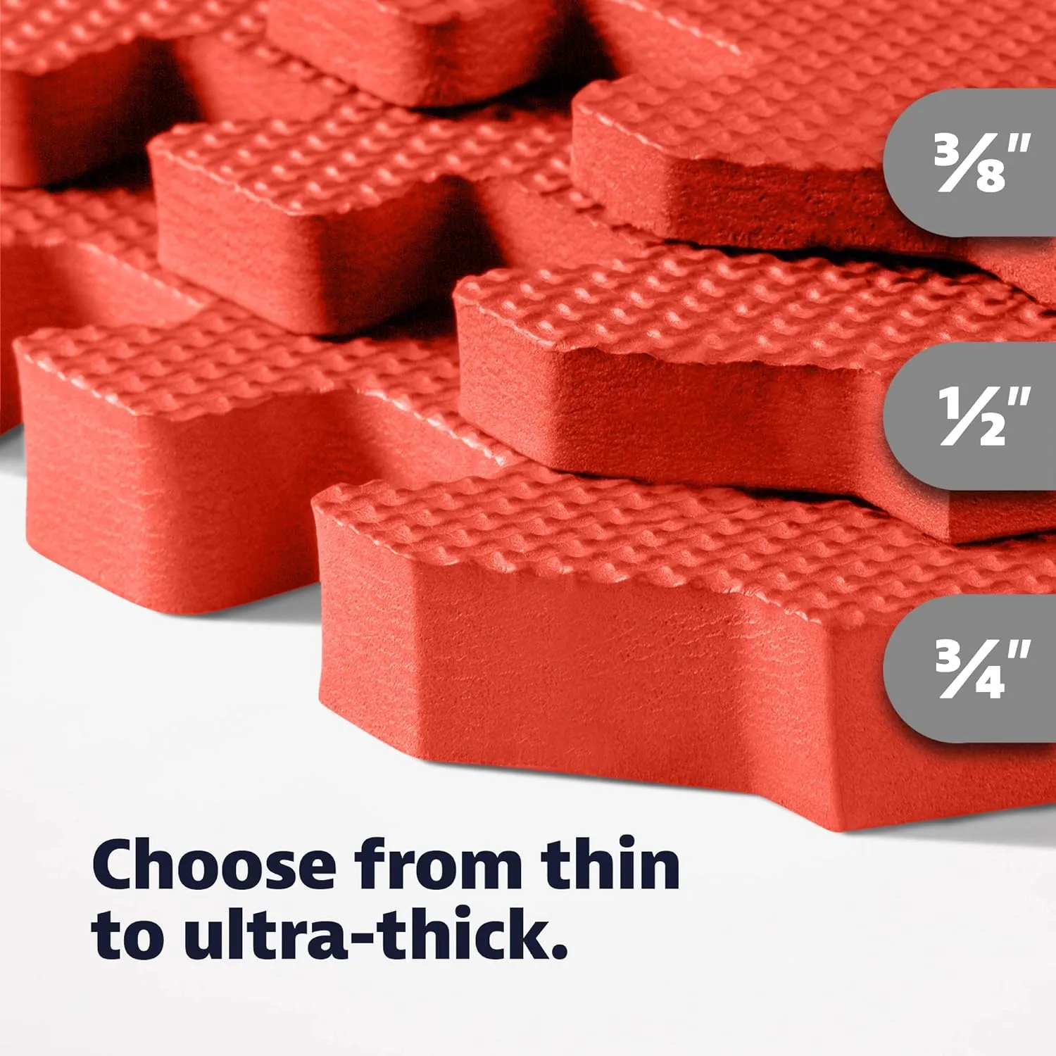 We Sell Mats – ½ Inch Thickness Multipurpose EVA Foam Floor Tiles – Interlocking Floor Mat for Indoor Gym, Playroom, and Home Use