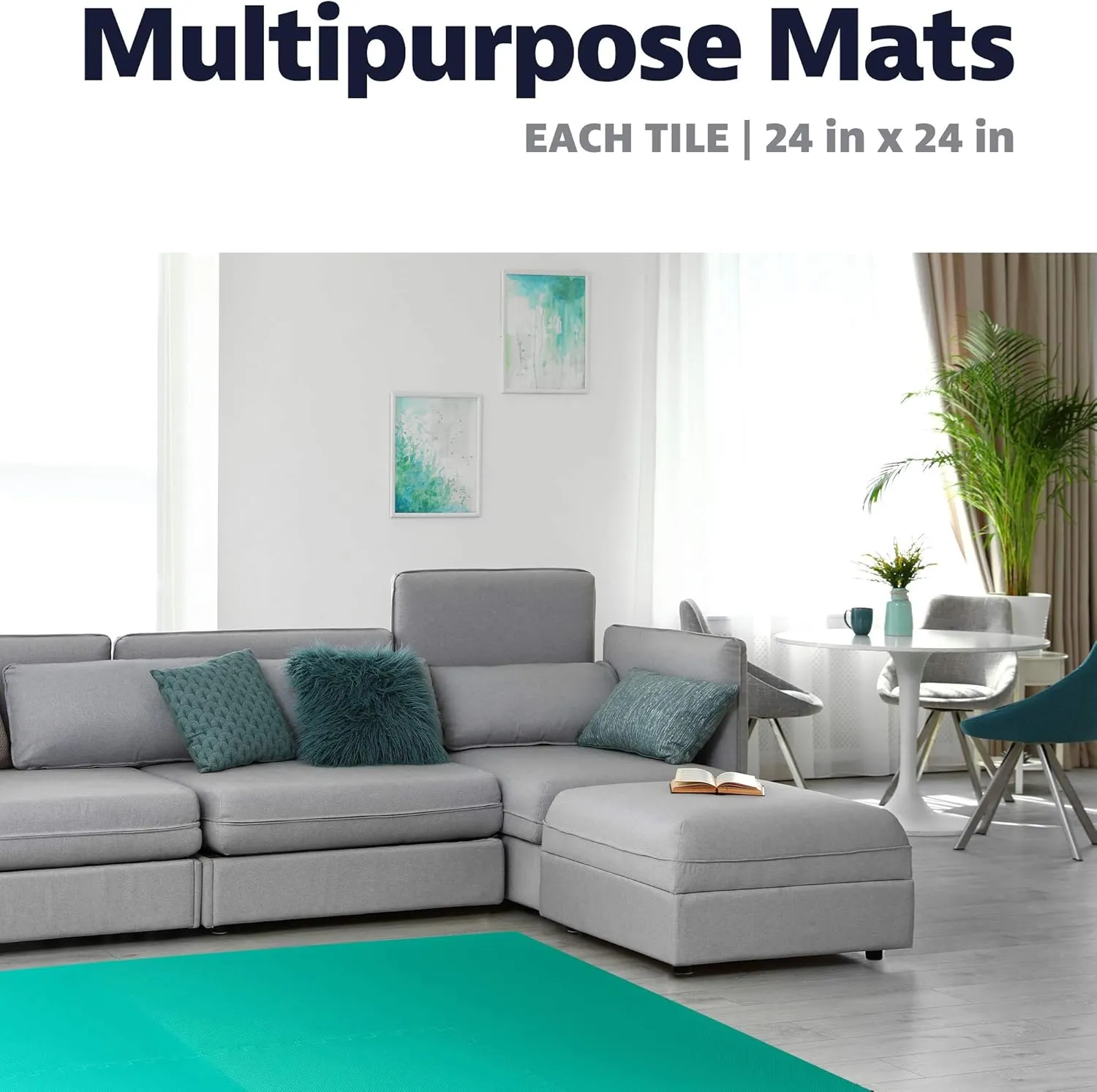 We Sell Mats – ½ Inch Thickness Multipurpose EVA Foam Floor Tiles – Interlocking Floor Mat for Indoor Gym, Playroom, and Home Use