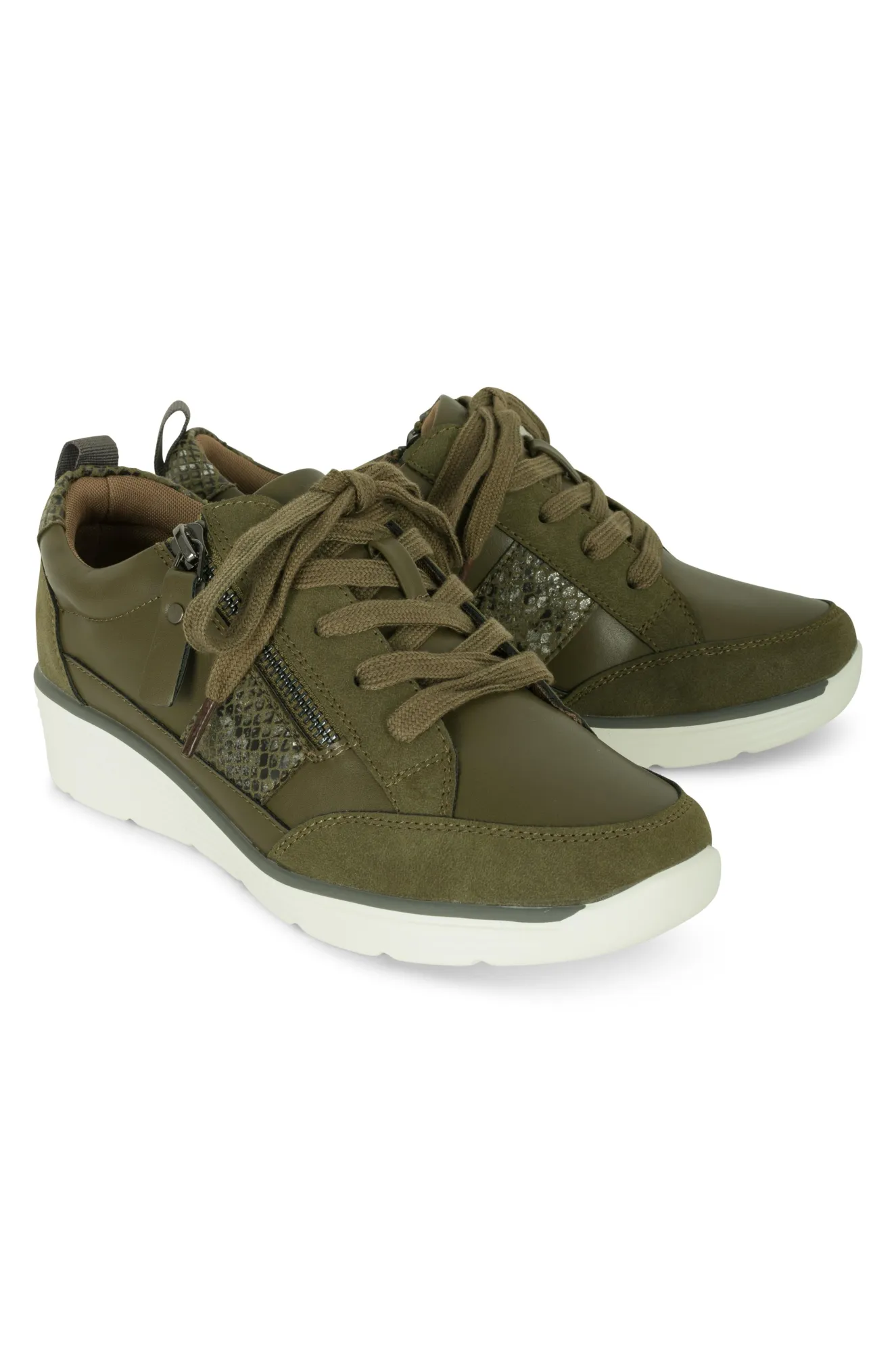 Wedge heel Sneaker | KHAKI | TUCSON ZZ