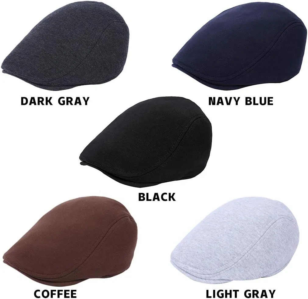 WETOO Men's Flat Cap Gatsby Newsboy Lvy Irish Hats Driving Cabbie Hunting Cap