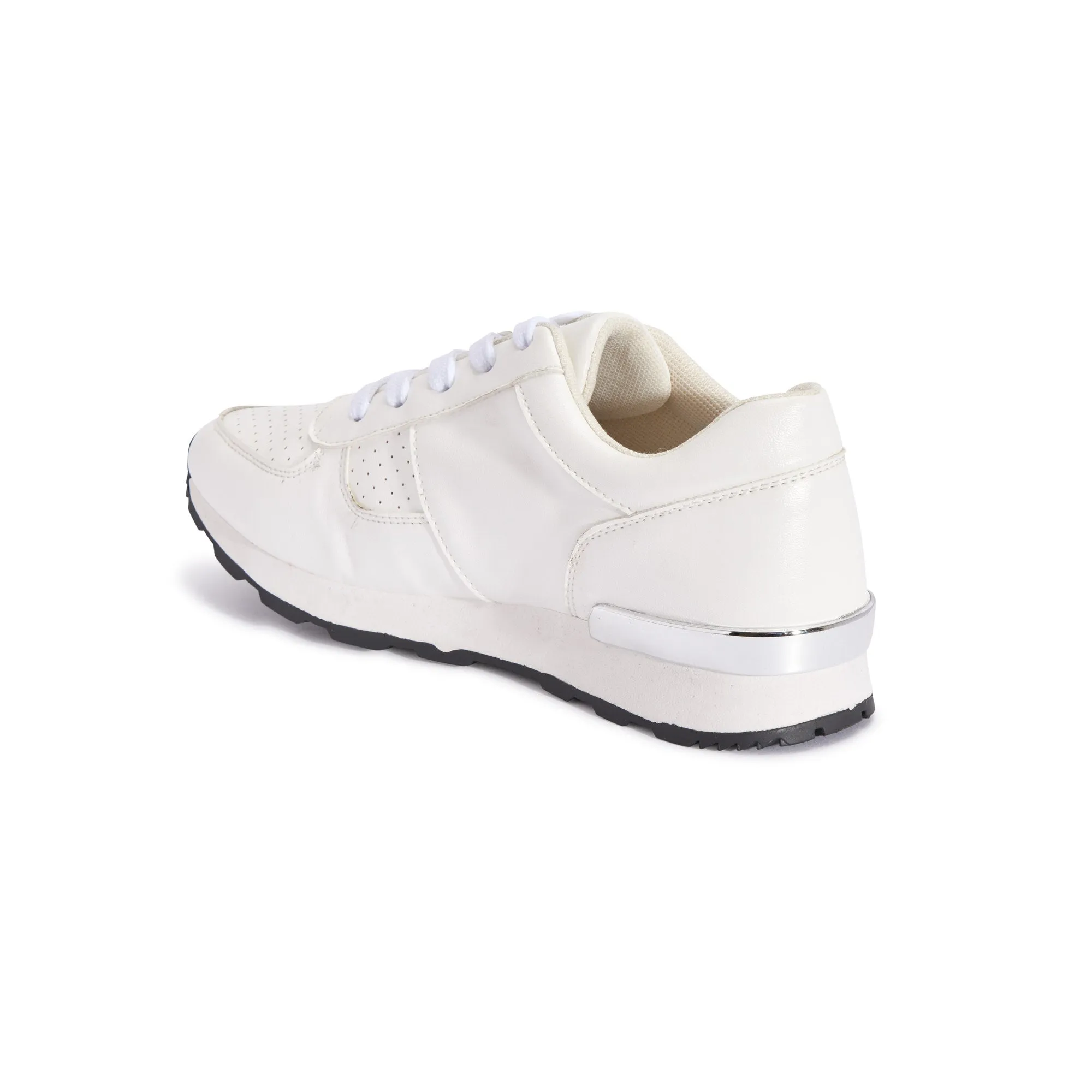 White Lace Up Trainer