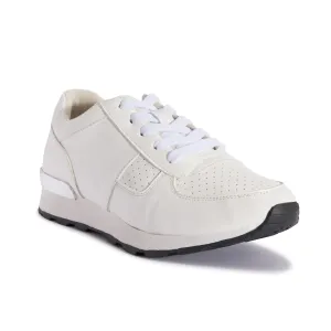 White Lace Up Trainer