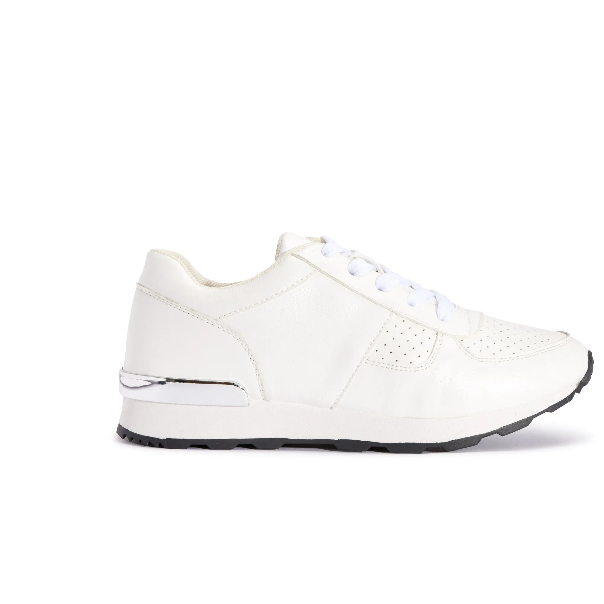 White Lace Up Trainer