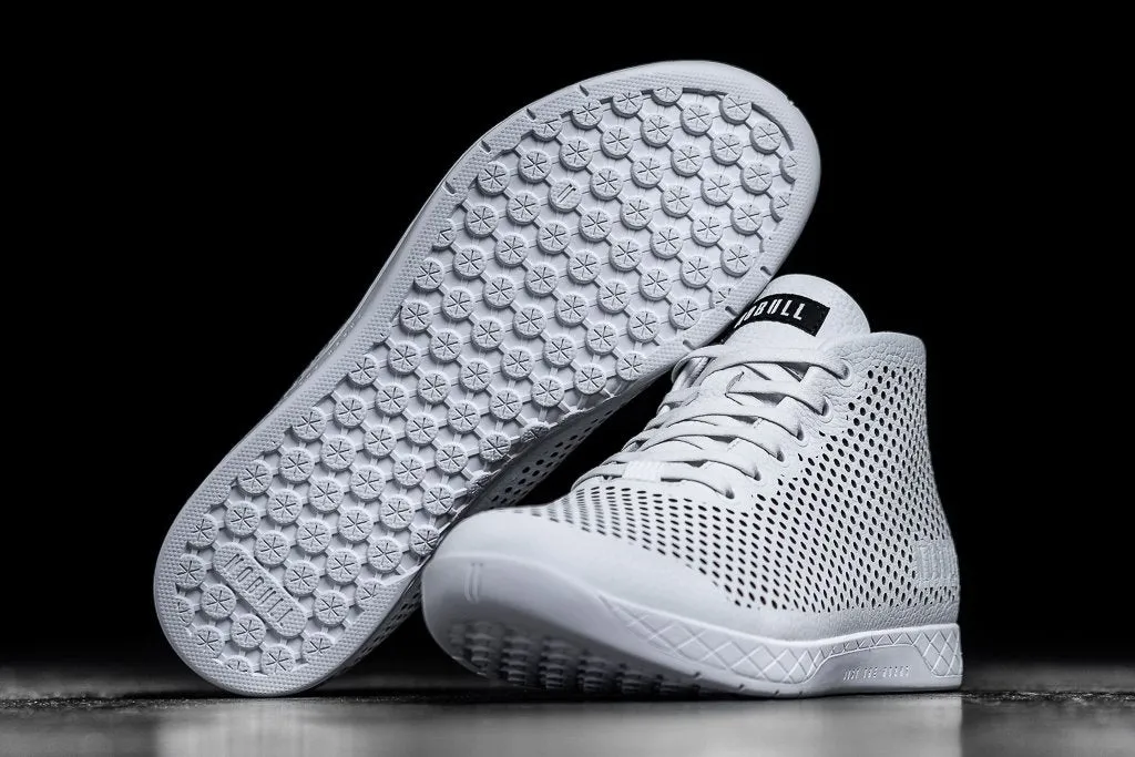 WHITE LEATHER MID TRAINER (WOMEN'S)
