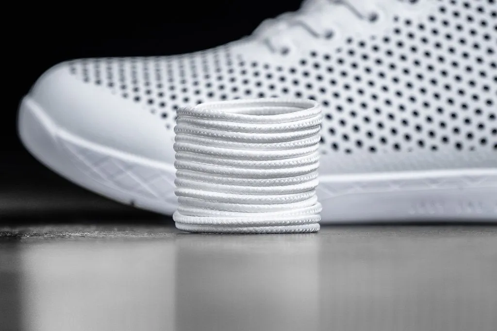 WHITE LEATHER MID TRAINER (WOMEN'S)