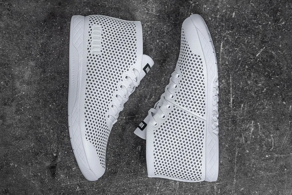 WHITE LEATHER MID TRAINER (WOMEN'S)